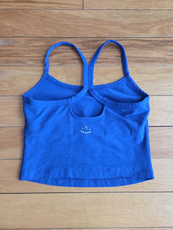 Beyond Yoga Tops - Beyond Yoga Blue Racerback Cropped Tank Size XSmall